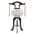 盆提灯　廻転灯 あかり10号桔梗蒔絵絵入