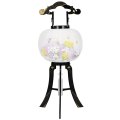 盆提灯　廻転灯 あかり11号花印綾型蒔絵絵入