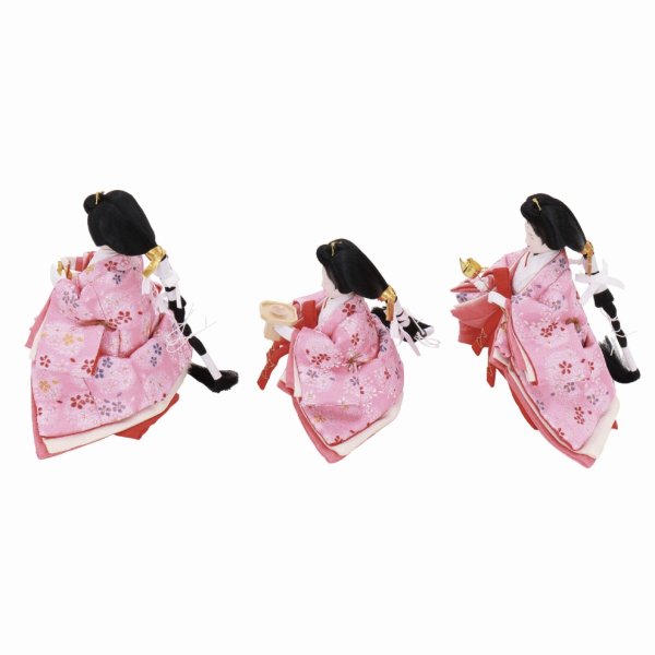 画像8: 雅泉作 三段五人収納飾り 「雛爛漫」