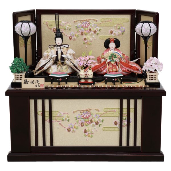画像1: 雅泉作　親王収納箱飾り　「雛爛漫」