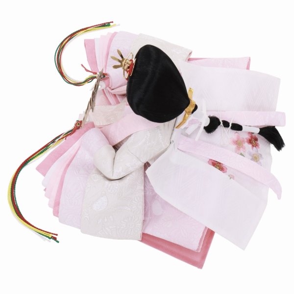 画像6: 恵翆作 三段五人収納飾り 「衣装着 御雛」