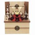 辰広作　兜　収納箱飾り　1/5「御兜」無双　赤糸縅　麻の葉収納箱