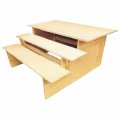 ひな人形用　木製　三段飾り台　30号（間口90×奥行81×高さ45cm）