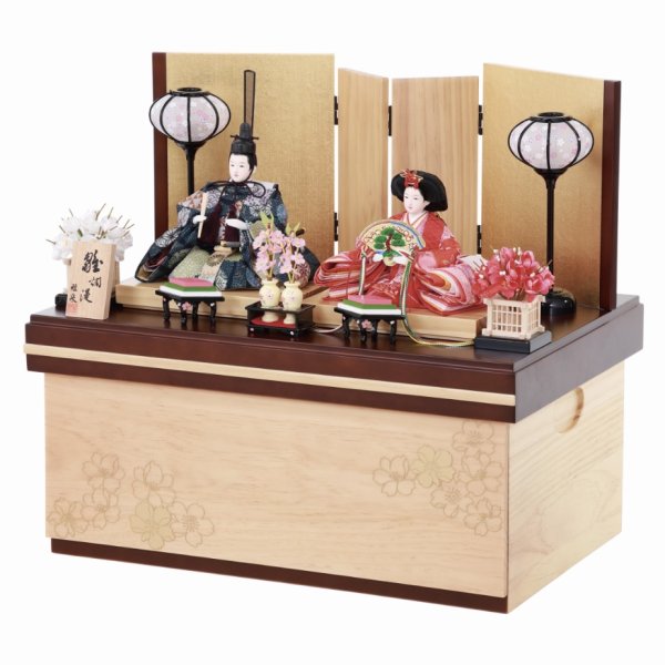 画像2: 雅泉作　親王収納箱飾り　「雛爛漫」