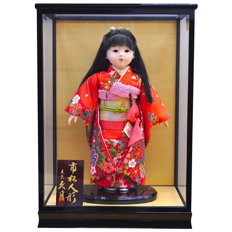 久月 市松人形ケース 13号金彩友禅 人形のウエダ