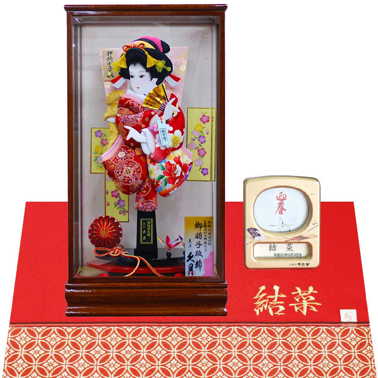 久月　羽子板　18号金彩振袖「花友禅」