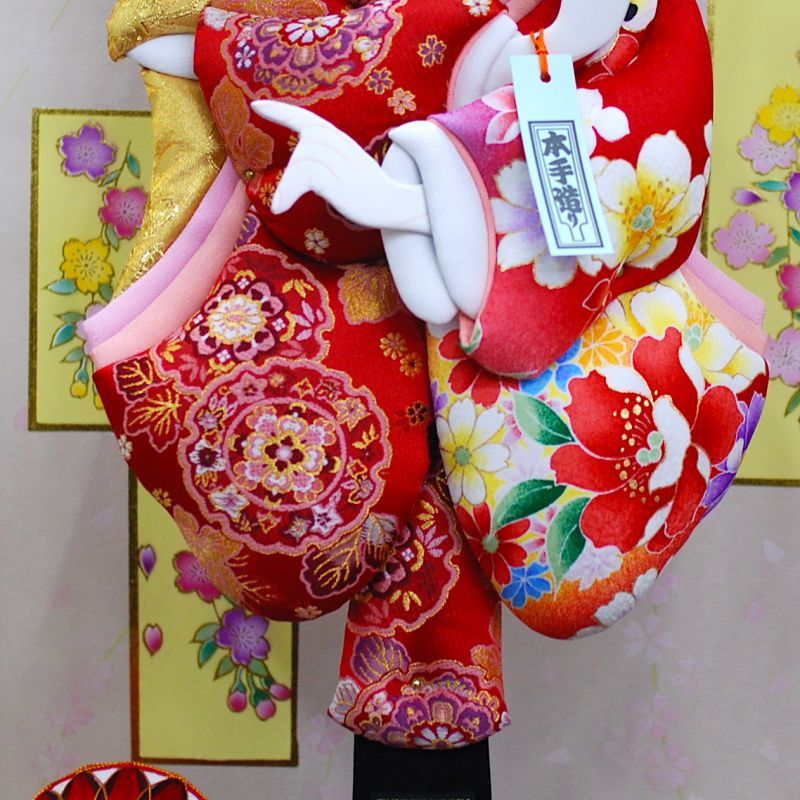 久月 羽子板 18号金彩振袖「花友禅」 - 人形のウエダ