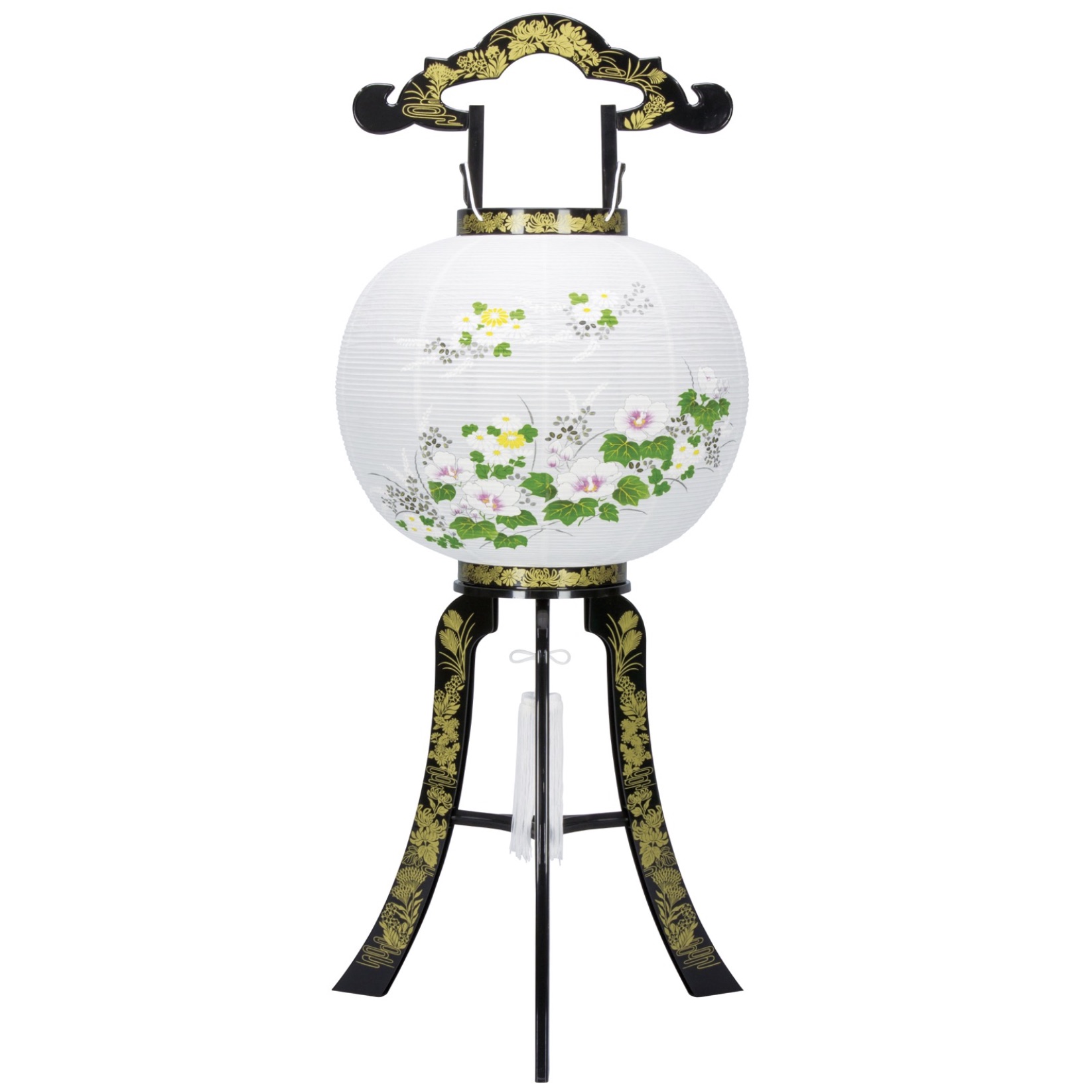 盆提灯　廻転灯 あかり11号花印蒔絵絵入