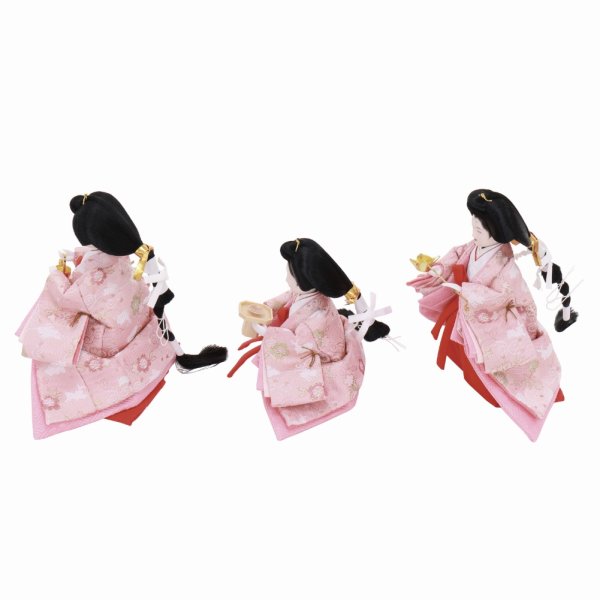 画像8: 恵翆作　三段五人収納飾り　「衣装着 御雛」 (8)