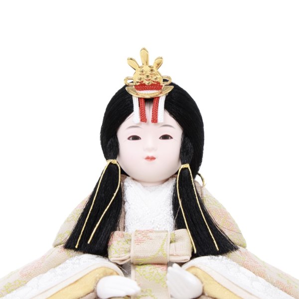 画像4: 雛人形　ケース入り木目込親王飾セット　「心絆（ここな）」 (4)