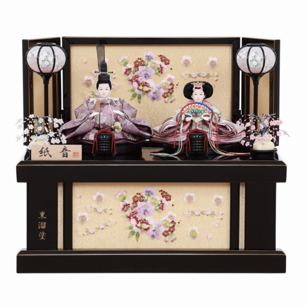 画像1: 雅泉作　親王収納箱飾り　「紙音」 (1)